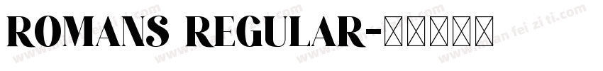 RomanS Regular字体转换